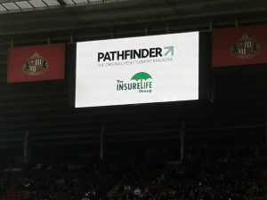 Stadium of Light sign with The InsureLife Group as main sponsor